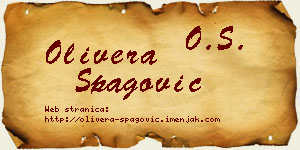 Olivera Špagović vizit kartica